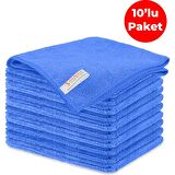 Mulpex Mikrofiber Genel Temizlik Bezi Mavi 40X40 cm. - 10 Adet