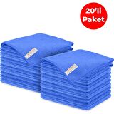 Mulpex Mikrofiber Genel Temizlik Bezi Mavi 40X40 cm. - 20 Adet