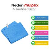 Mulpex Mikrofiber Genel Temizlik Bezi Mavi 40X40 cm. - 20 Adet