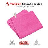 Mulpex Mikrofiber Genel Temizlik Bezi Pembe 40X40 cm.