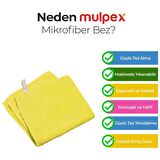Mulpex Mikrofiber Genel Temizlik Bezi Sarı 40X40 cm. - 20 Adet