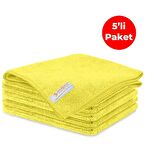 Mulpex Mikrofiber Genel Temizlik Bezi Sarı 40X40 cm. - 5 Adet