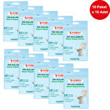 Mulpex Tek Kullanımlık Suda Çözünür Klozet Kapak Örtüsü - 10 x 10 lu Paket | Hijyenik ve Pratik Seyahat Aksesuarı