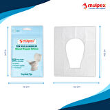 Mulpex Tek Kullanımlık Suda Çözünür Klozet Kapak Örtüsü - 5 x 10 lu Paket | Hijyenik ve Pratik Seyahat Aksesuarı