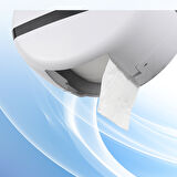 Mulpex Duvara Monte Mini Jumbo Tuvalet Kağıdı Dispenseri / Kağıtlık | Premium ABS Gövde, Anahtarlı Kilit, Vidalı & Yapışkan Montaj – Beyaz