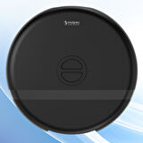 Mulpex Duvara Monte Mini Jumbo Tuvalet Kağıdı Dispenseri / Kağıtlık | Premium ABS Gövde, Anahtarlı Kilit, Vidalı & Yapışkan Montaj – Siyah