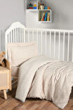 Kanz Jakarlı Müslin Bebek Nevresim Takımı Knz-013 Heart Kahve