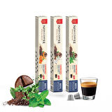 Nish Coffee Aromalı Kapsül Kahve 3'lü Set (Bal Kabağı-Nane-Hindistan Cevizi) - 30 Adet