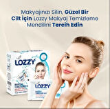 Lozzy Makyaj Temizleme Mendilleri - Tek Tek Paketlenmiş - Tek Kullanımlık - Nazik ve Etkili - Seyahat Dostu - Göz Makyajı Temizleyici - Yağsız - Tüm Cilt Tipleri İçin Yüz Temizleme Mendilleri - 24 Adetlik Paket