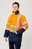 Linum Reflektörlü İş Güvenliği Parkası - Su ve Rüzgar Geçirmez, Yüksek Görünürlüklü Kışlık Mont