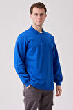 Galanthus Polo Sweat Erkek Uzun Kollu Pamuklu Sweatshirt İş ve Günlük Kullanım İçin