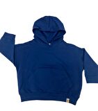 Tiffany Sweatshirt Kapüşonlu Oversize Theme Lacivert