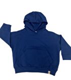 Tiffany Sweatshirt Kapüşonlu Oversize Theme Lacivert
