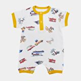 Tiffany Baby Caravan Theme Yarım Kol Kısa Bebek Tulumu 12026