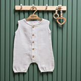 Tiffany Baby Müslin Theme Yarım Kol Uzun Tulum 26091