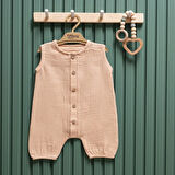 Tiffany Baby Müslin Theme Yarım Kol Uzun Tulum 26091