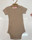 Tiffany Body Kısa Kol Çıtçıtlı Modal Organik Theme Toprak