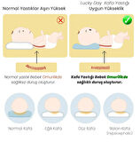 Kafa Yastığı Mavi Bebek Kafa Yastığı, Kafa Yastık, Bebek Yastığı, Organik Pamuk Kumaş