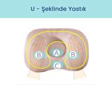 Kafa Yastığı Pembe Bebek Kafa Yastığı, Kafa Yastık, Bebek Yastığı, Organik Pamuk Kumaş