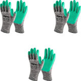 Mafel MF 080 Lateks Kaplı Yeşil Camcı Eldiven No:10 XL - 3 Adet Paket