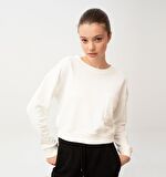 Nors Baldur Crop Sweatshirt Ekru