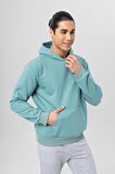 Kapüşonlu Kanguru Cepli Pamuklu Sweatshirt | L