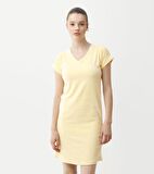 V Yaka  Havlu Kumaş Kadın Elbise