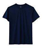 Regular Bisiklet Yaka Tshirt - Lacivert