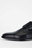Tamer Tanca Erkek Hakiki Deri Siyah Klasik Ayakkabı 183 23502 ERK AYK Y22 SYH BFL/SYH GYK