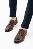 Tamer Tanca Erkek Hakiki Deri Kahverengi Klasik Ayakkabı 183 22056 K ERK AYK Y22 KAHVE
