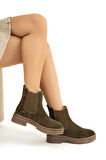 Tamer Tanca Kadın Hakiki Deri Yeşil Casual Bot 928 46102 BN BOT AYK SK22/23 YESIL SUET