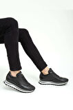 Tamer Tanca Erkek Hakiki Deri Siyah Sneakers & Spor Ayakkabı 383 5268 ERK AYK SK22/23 SYH SLVR/SYH MET