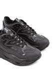 Tamer Tanca Kadın Vegan Siyah Sneakers & Spor Ayakkabı 758 105491 BN AYK SK22/23 SIYAH/SYH RGN