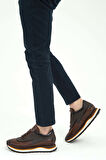 Tamer Tanca Erkek Hakiki Deri Kahverengi Sneakers & Spor Ayakkabı 383 5268 ERK AYK SK22/23 KAHVE SLVR/KHV MET