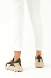 Tamer Tanca Kadın Vegan Haki Sneakers & Spor Ayakkabı 758 105505 BN AYK SK22/23 HAKI/KREM