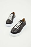 Tamer Tanca Kadın Hakiki Deri Siyah Floter Sneakers & Spor Ayakkabı 33 30 BN AYK Y23 SIYAH FLOTER