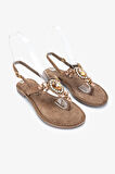 Valmenti Serila Kadın Taupe Deri Sandalet 461 75357 BN SNDLT Y23