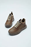 Tamer Tanca Erkek Hakiki Deri Vizon Sneakers & Spor Ayakkabı 381 17468 ERK AYK Y23 VIZON