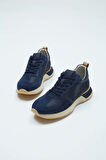 Tamer Tanca Erkek Hakiki Deri Lacivert Sneakers & Spor Ayakkabı 839 4772 ERK AYK Y23 LACIVERT