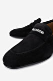 VALENTINO Erkek Hakiki Deri Siyah Loafer Ayakkabı 667 20171 ERK AYK Y23 BLACK SUEDE
