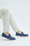 Tamer Tanca Erkek Hakiki Deri Lacivert Süet Loafer Ayakkabı 537 3190 ERK AYK Y23 LACI SUET
