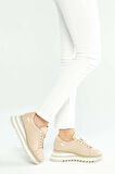 Tamer Tanca Kadın Hakiki Deri Bej Sneakers & Spor Ayakkabı 935 1820-6 BN AYK Y23 BEJ RGN