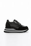 Valmenti İrene Kadın Siyah Hakiki Deri Sneakers & Spor Ayakkabı 935 1820-4 BN AYK Y23