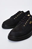 Valmenti Nathan Erkek Siyah Nubuk Hakiki Deri Sneakers & Spor Ayakkabı 352 18305 ERK AYK Y23