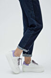 Tamer Tanca Kadın Vegan Beyaz/Mor Sneakers & Spor Ayakkabı 829 7002S BN AYK Y23 BEYAZ/MOR TAS