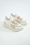 Tamer Tanca Kadın Vegan Beyaz Sneakers & Spor Ayakkabı 758 105505 BN AYK SK22/23 BEYAZ/BEJ