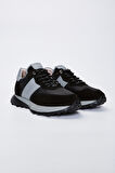 Valmenti Agatho Erkek Siyah\Gri Deri Sneakers & Spor Ayakkabı 383 5630 ERK AYK Y23