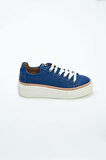 Tamer Tanca Kadın Hakiki Deri Saks Floter Sneakers & Spor Ayakkabı 937 5022-09 BN AYK Y23 SAKS FLOTER
