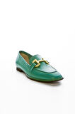 Valmenti Narcisa Kadın Yeşil Hakiki Deri Loafer Ayakkabı 33 2591 BN AYK Y23
