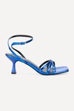 Valmenti Oro Kadın Saks Mavi Vegan Topuklu Sandalet 960 1908-03 BN SNDLT Y23